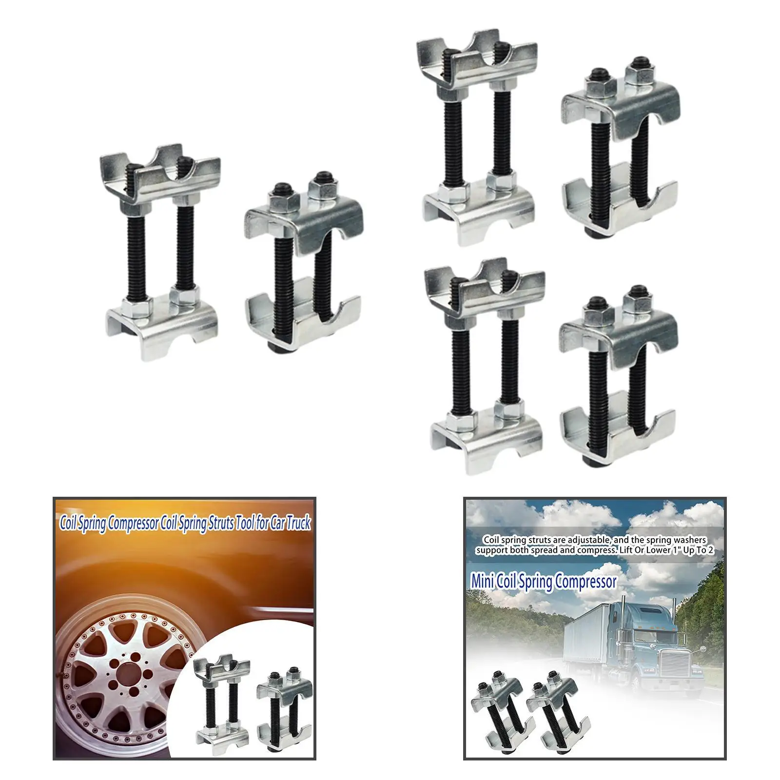 

Coil Spring Compressor Car Shock Absorber Spring Installer Kit Coil Spacers