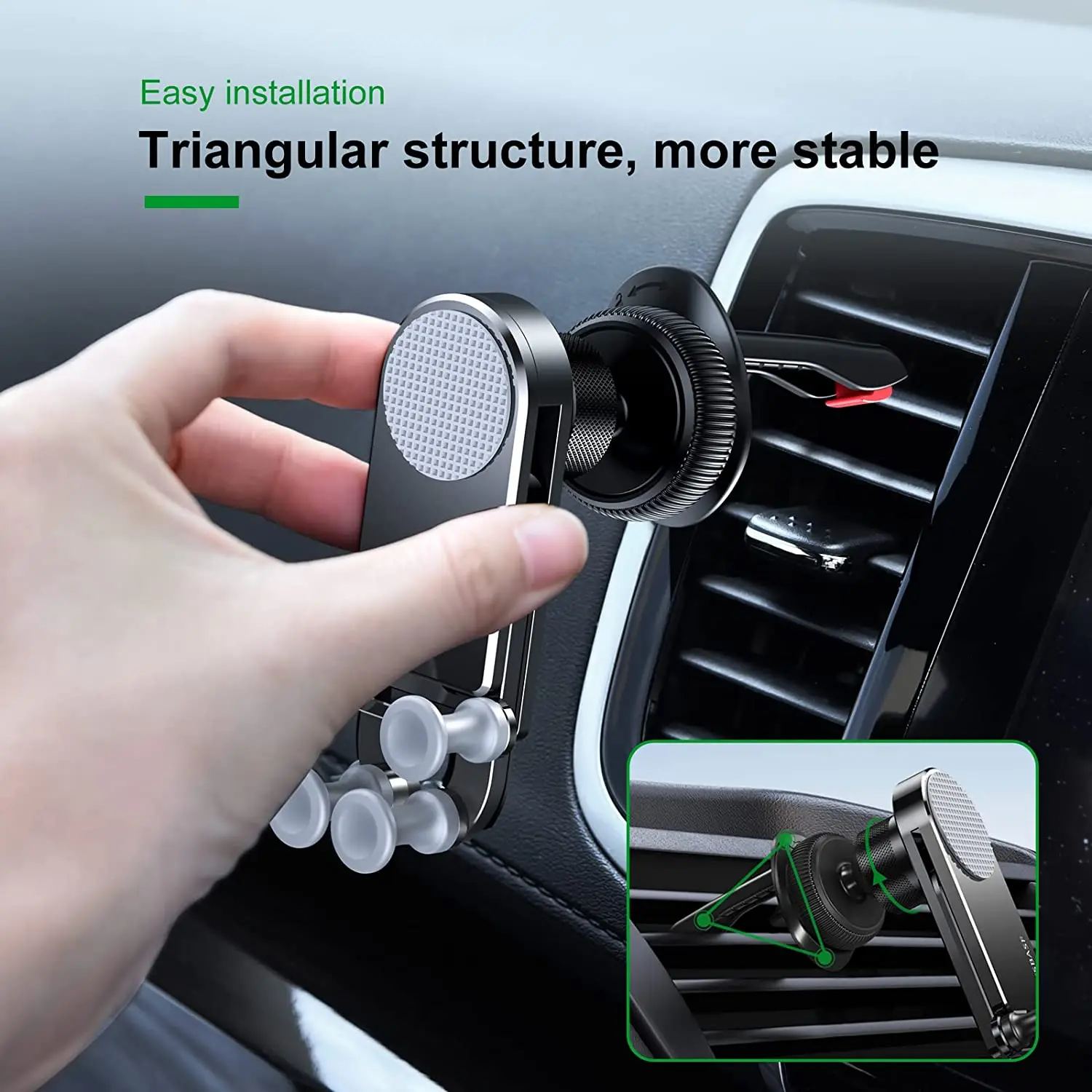 Expansion Car Phone Holder For Samsung Galaxy Z Fold 4 3 2 S22 S21 iPhone iPad Mini Car Air Vent Phone Stand Auto Gravity Mount