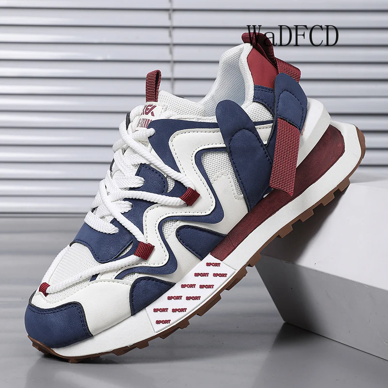 

Кроссовки на массивном каблуке, большие размеры 45, мужские дизайнерские кроссовки, модные повседневные туфли из кожаной ткани, дышащие туфли на увеличенной платформе