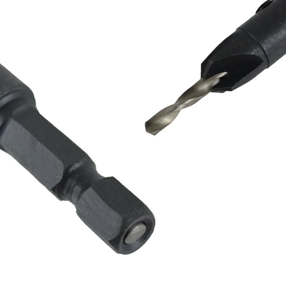 

2pcs Countersink Drill Bit 1/4 Hex Shank Hole Expanding Drill Dual-Function Woodwork Drill Bit Hole Opener Screw Guide Drill