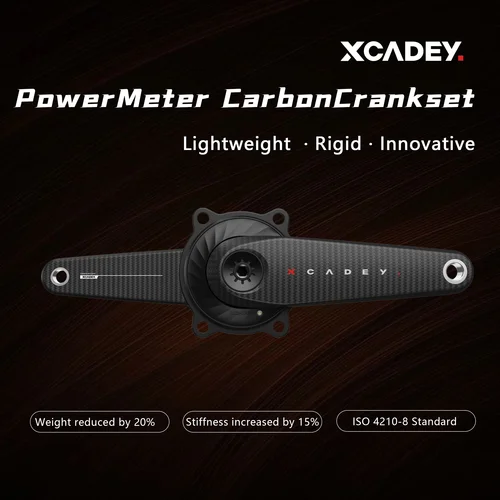 XCADEY VENTUS manivela de medidor de potencia de fibra de carbono 5 bits 24mm ultraligera 155mm 160mm 165mm 167,5mm 170mm 172,5mm manivela de potencia