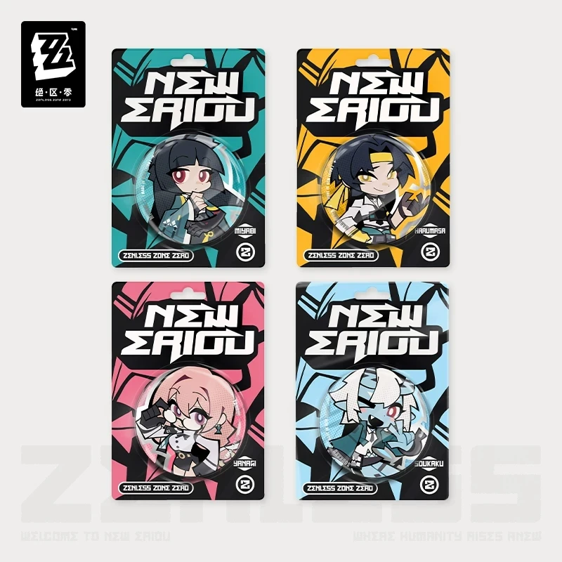 Mercancía Oficial del Anime ZenlessZoneZero, Serie Lido, Insignias Metálicas Chibi, Broches, Accesorios, Regalos