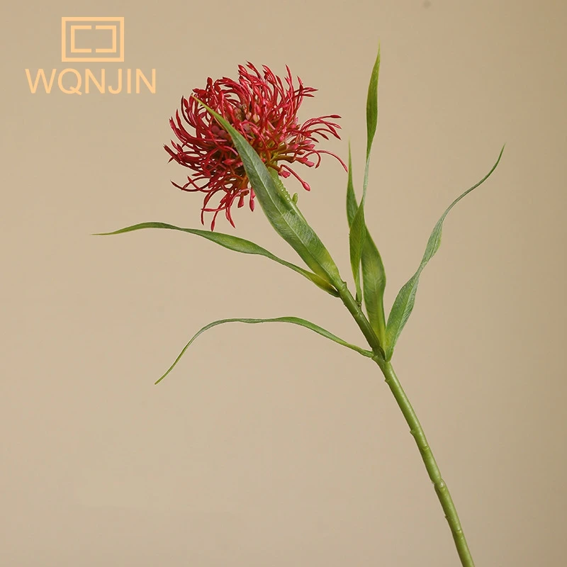 1 STÜCK, NEUE Simulierte Nadelkissenblume, Simulierte Grünpflanze Heimdekoration, Künstliche Blume, Hochzeitsdekorationsblume – Detail 12