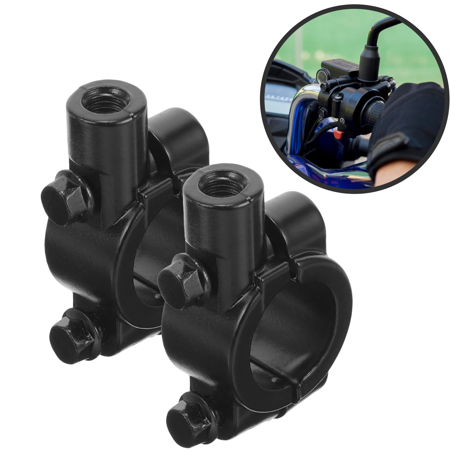 

Motorcycle Mirror Holders Bracket Accessories Rearview Mount Adapter Bike Mounting Clips Brackets