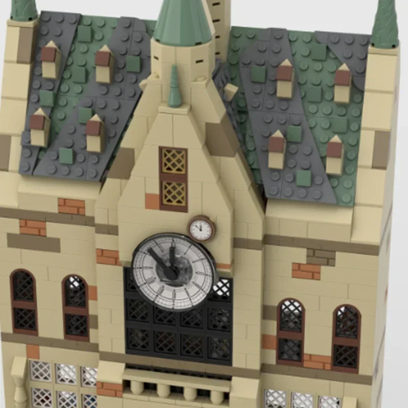 Magical School Model Moc Building Bricks Medieval Clock Tower Technology Modular Blocks Gifts Christmas Toys DIY Sets Assembly
