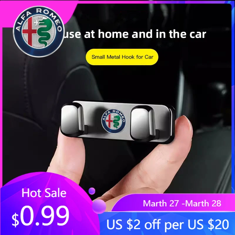 

Многофункциональный крючок-органайзер для автомобиля Alfa Romeo (передний, небольшой) для Giulietta, GT, 159, 147, 156, Mito, Brera, Giu
