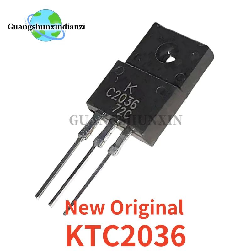 10-20 قطعة جديد الأصلي KTC2036 KC2036 C2036 2SC2036 TO-220F 60V/3A الترانزستور الإدراج المباشر