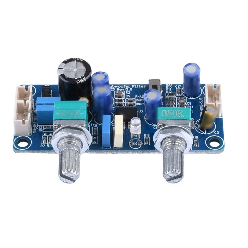NE5532-Based Low-Pass Filter Circuit Board for Audio Preamp DC 9V-32V Input Compact 62x9x26.5mm PCB for Bass Optimization