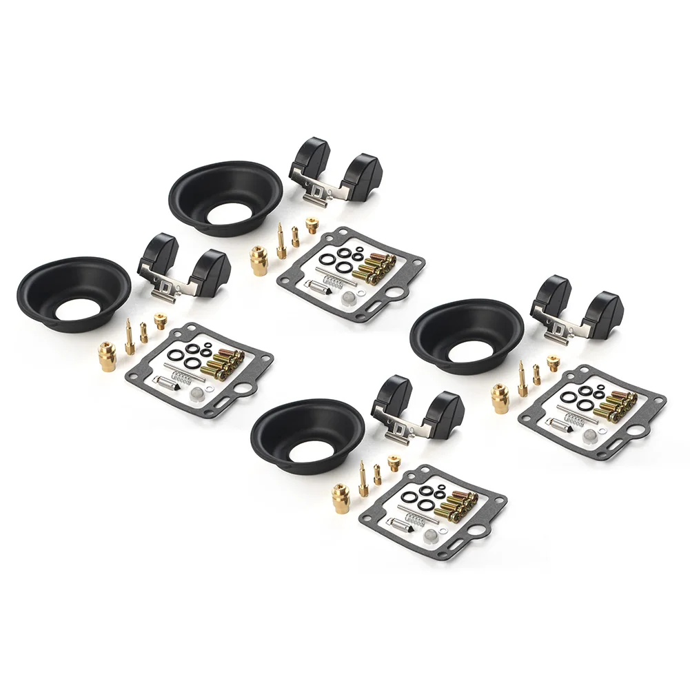 4 Sets Motorcycle Carburetor Repair Kit Carb Float Diaphragm For Yamaha FJ1200 FJ 1200 1988 1989 1990 1991 1992