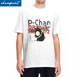 Streetwear P-Chan Ranma Logo T Shirt Men Round Neck Short Sleeve Tops Anime Manga Cotton Summer TopsTops