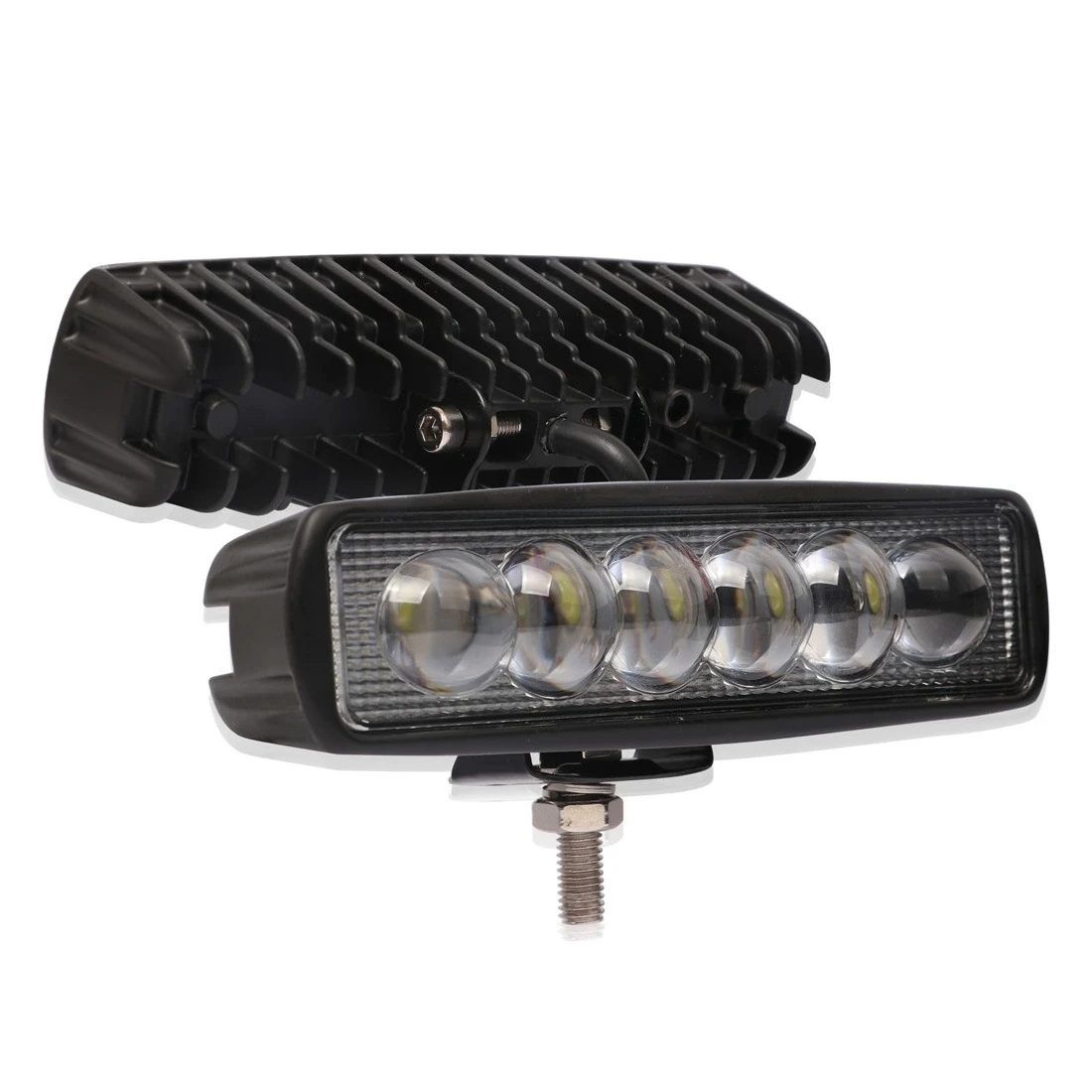 6 inch 18W 6000K IP68 8D waterproof work light, car ship work light DC 10-30V (color: white light)