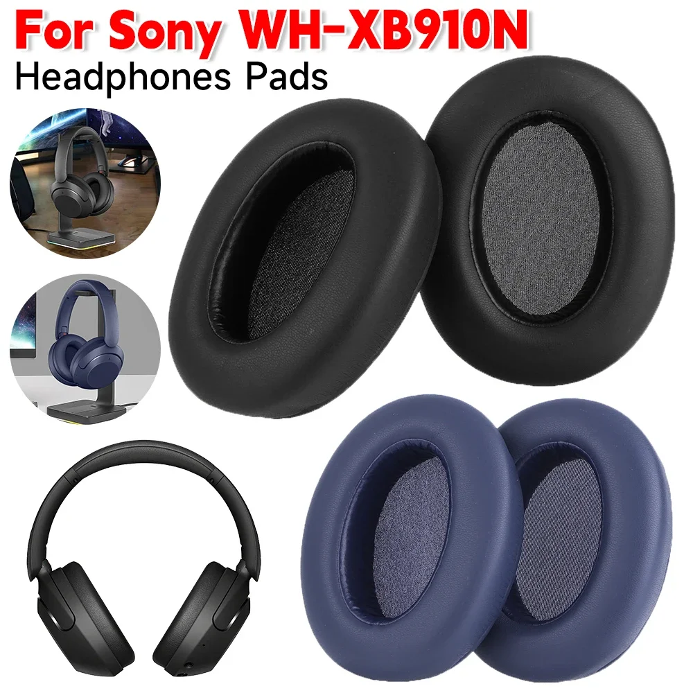 Ersatz-Ohrpolster, Kissenbezug, Protein-Leder, Memory-Schaum, Kopfhörer, Ohrpolster, geeignet für Sony WH-XB910N Kopfhörer