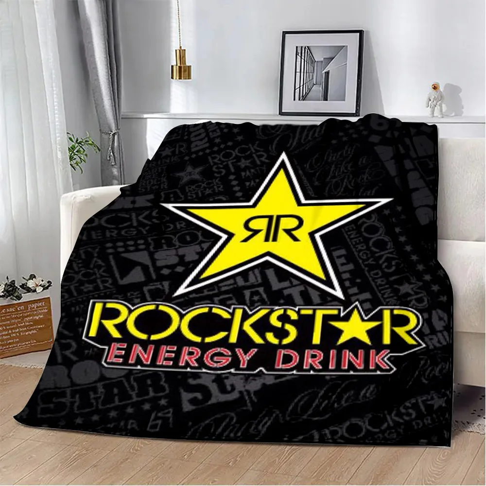 

Rockstar Energy Drink Printed Blanket Picnic Blankets Warm Blanket Soft and Comfortable Blanket Home Travel Birthday Gift