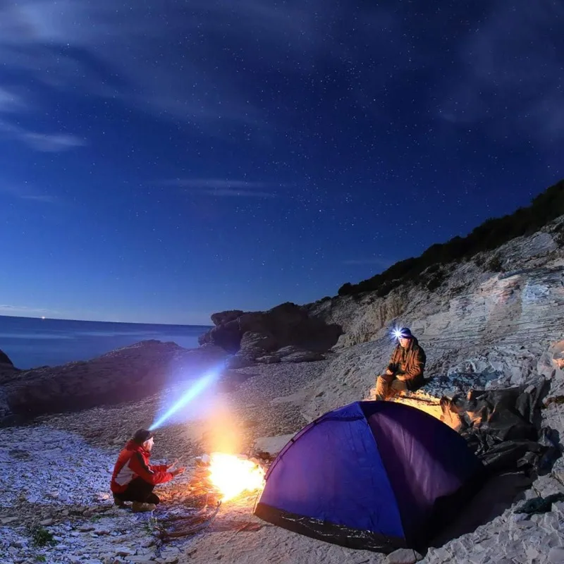 Gorro tejido para deportes al aire libre, gorro con luz LED, linterna, faro, sombreros a prueba de viento para escalar, ciclismo, Camping, artículo de lámpara para cabeza