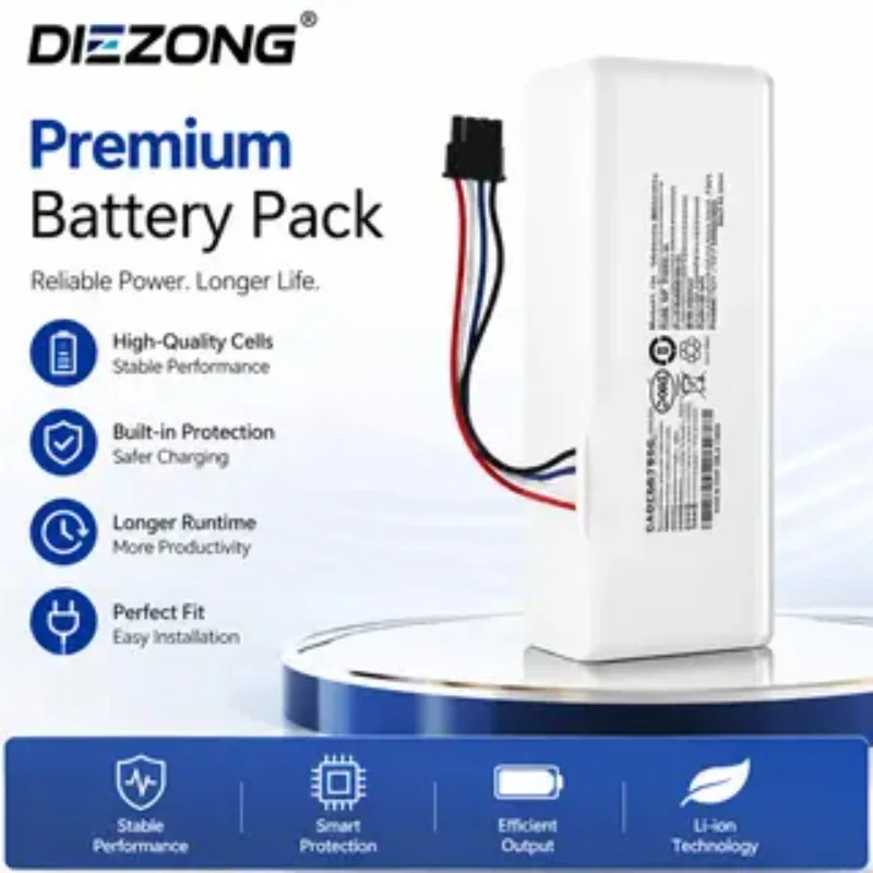 

2026 NEW 14.4V 5200 Li Ion Robot Vacuum Battery for Xiaomi Mijia 1C STYTJ01ZHM Mop Cleaner Accessories Parts in stock batteries