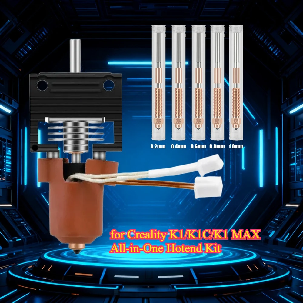 

for Creality K1/K1C/K1 MAX All-in-One Hotend Kit - High-Flow 32mm³/s Nozzle & Ceramic Heater, 600mm/s High-Speed Printing