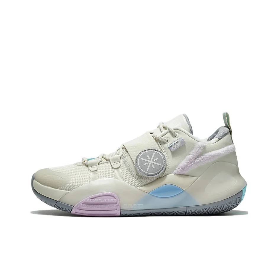 Li Ning All City 8 Lite Basketball Shoes Men's Low Top Pearl White ABPS019-4