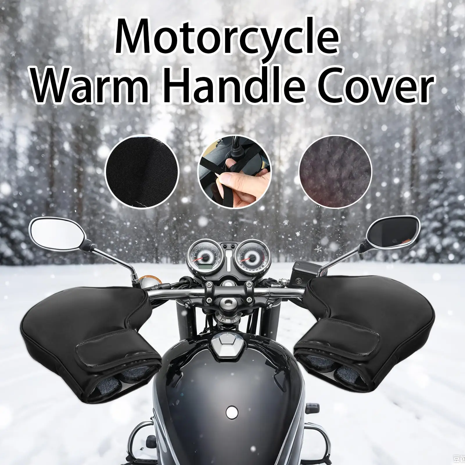

Bike Handlebar Mittens Warm Handlebar Covers Cycling Grip Warm Protector for Motorcycle Dirtbike Scooter Bike Snowmobile Winter