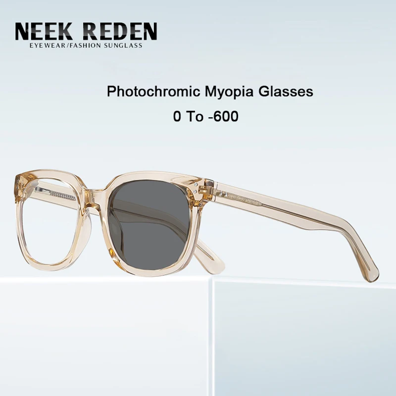 

Tr90 Brown Round Photochromic Myopia Glasses Ladies Retro Stylish Optics Minus Myopia Eyewear With Diopters 0 -0.5 -0.75 -2.75