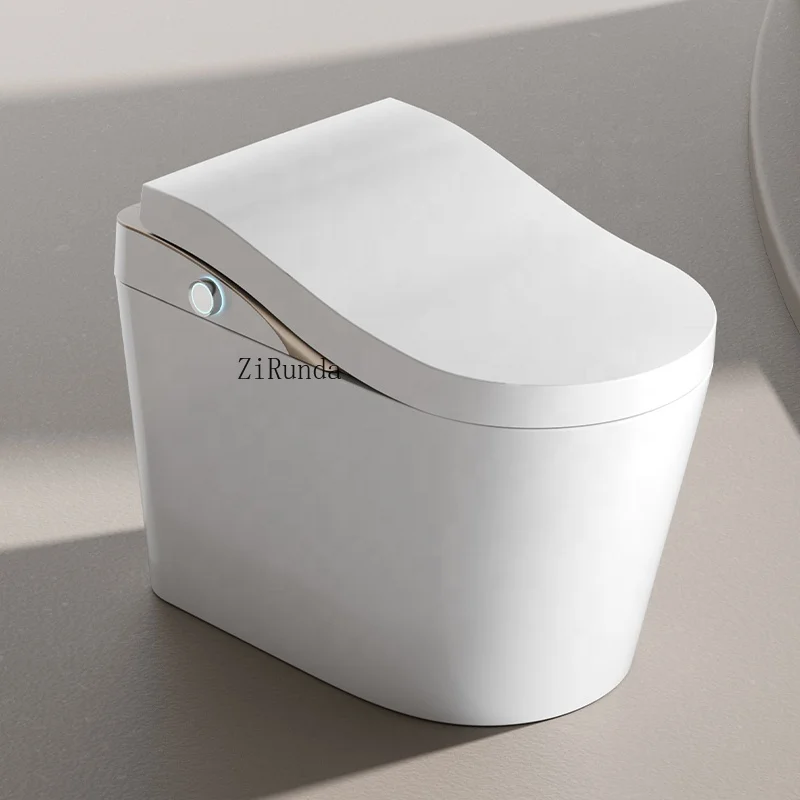 High-end ergonomic smart bidet toilet gold floor-to-ceiling canned electronic ceramics smart WC with remote control view 5