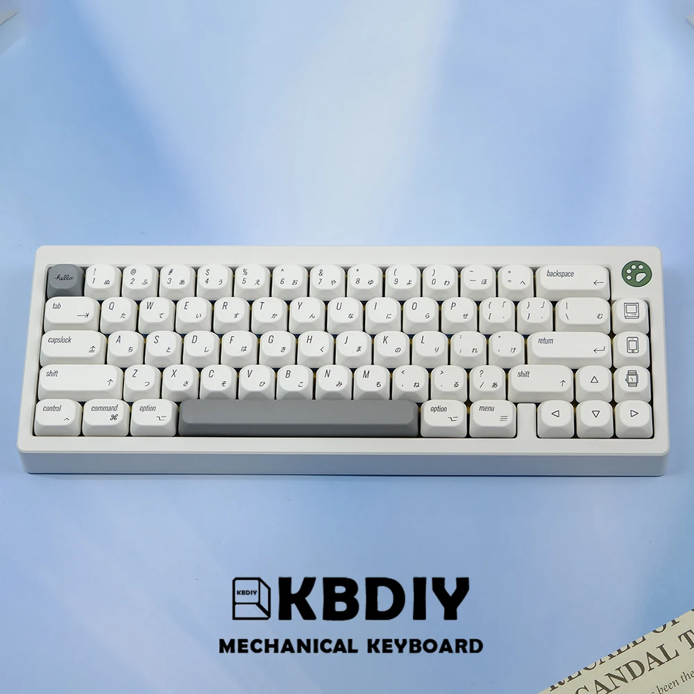 KBDiy MAC PBT KOA Keycap Mechanical Keyboard Marshmallow Matcha Glimmer Keycaps Russian Japanese Korean Key Caps for GMK67 GK61