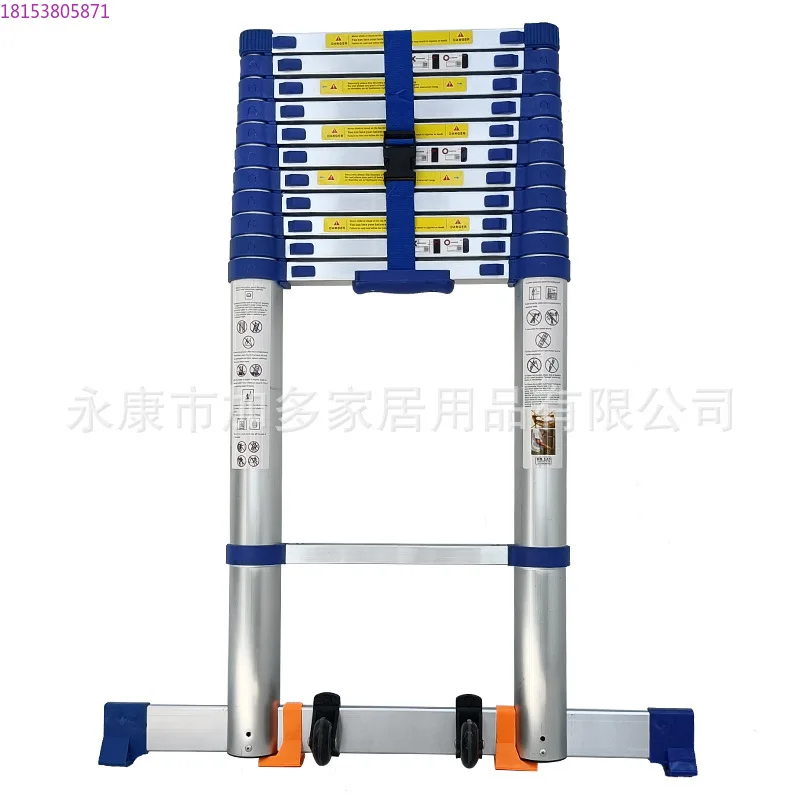 Thickened straight ladder telescopic ladder Engineering ladder Aluminum alloy telescopic