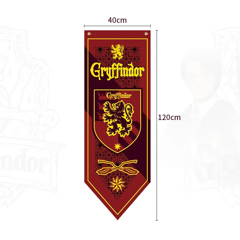 40x120cm Hogwarts Decorative Flag Harries Potters Magic Academy Gryffindor Slytherin Banner Party Supplies Movie Decoration Gift