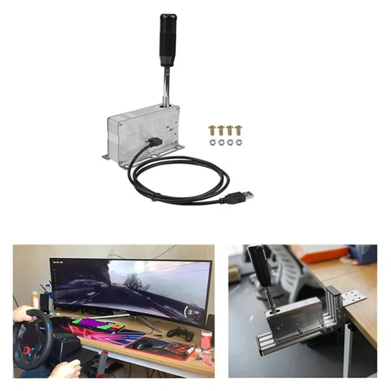 ألعاب سباق Sim بقوة H Gear Shift جهاز USB للكمبيوتر الشخصي متسلسل لـ Logitech G25 G27 G29 G920 G923 Thrustmaster T300RS/GT #5
