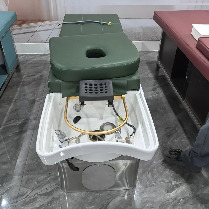 Lavabo per capelli da salone personalizzato in fabbrica di alta qualità Massaggio Testa giapponese Spa Shampoo Letto Mobili per salone di bellezza Moderni