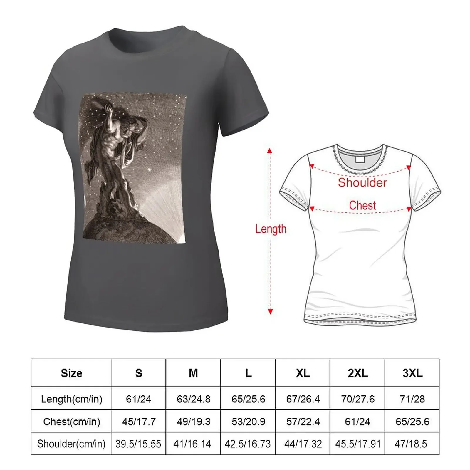 Atlas Supports the Heavens on His Shoulders by Bernard Picart T-shirt summer top tees spring clothes Women 2024