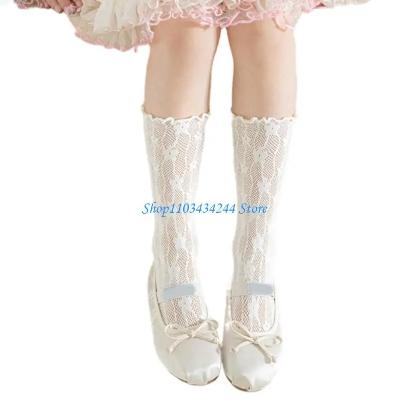 G2TC Stylish Sweet Girls Middle Calf Socks for Children Nylon Soft Comfortable Socks