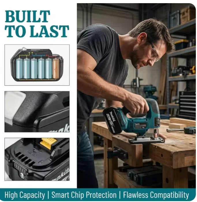 

100% Original Makita 18V Battery High-Durability Battery BL1850B BL1860B BL1890B 3.0Ah 5.0Ah 6.0Ah 9.0Ah Everyday Use Tools