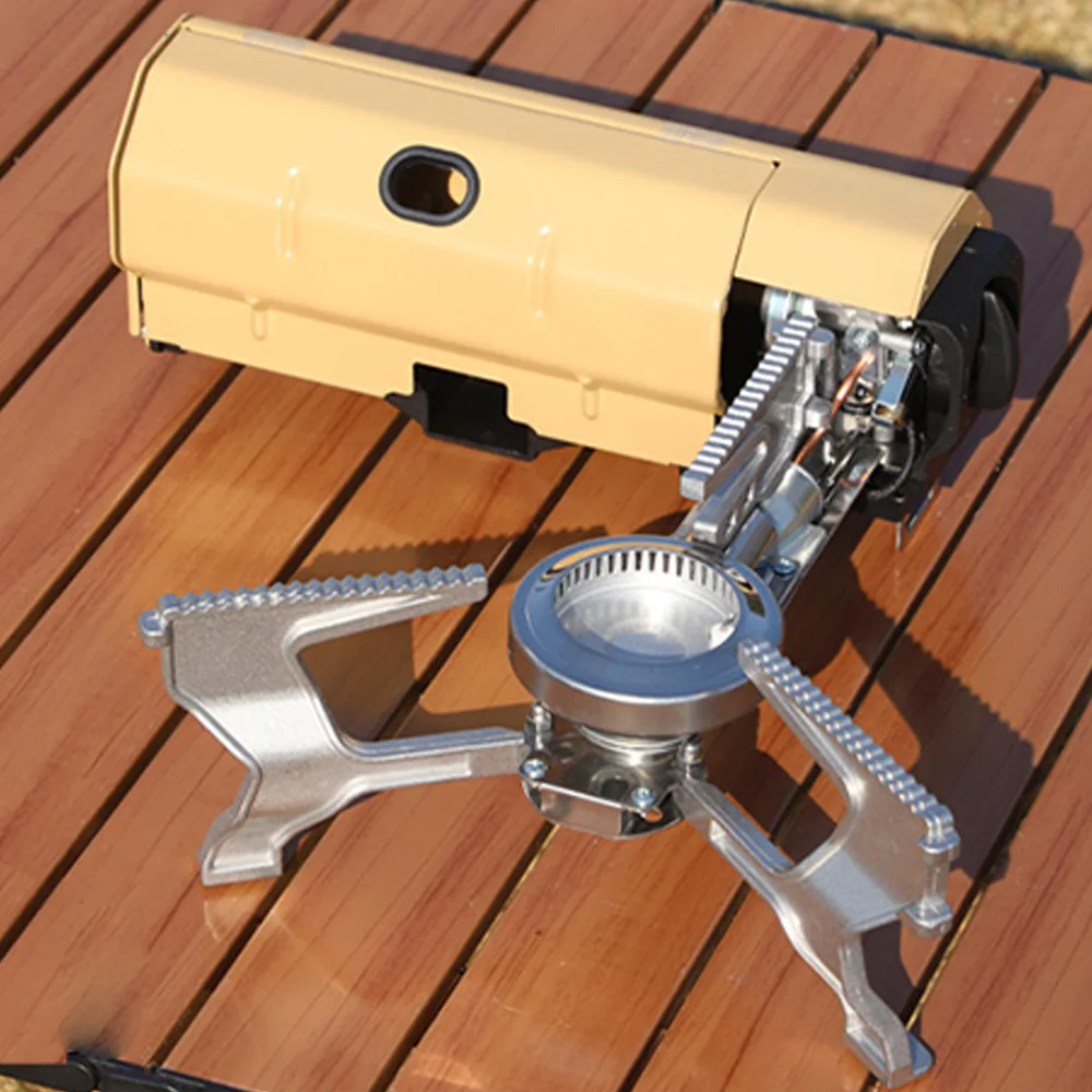 Manufacturer's Portable folding Mini Gas Stoves Ultralight Windproof New Design Outdoor Camping Equipment Cooking Picnics Travel