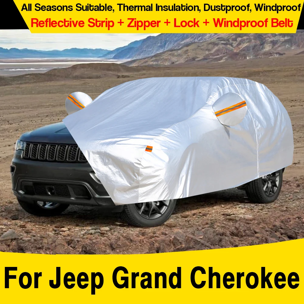 

Full Car Cover For Jeep Grand Cherokee 1993-2025 Outdoor SUV Summer Sun Rain Winter Snow Wind Protection Cover Dustproof