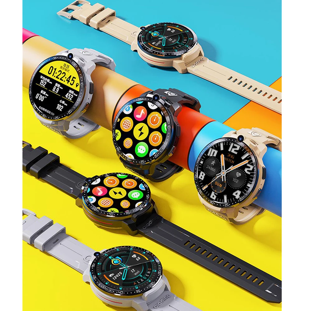 4G Smartwatch واي فاي موقع الطلاب الأطفال ساعة ذكية GPS بطاقة SIM أندرويد 9.0 مكالمة فيديو معدل ضربات القلب الكبار الرجال ل IOS أندرويد