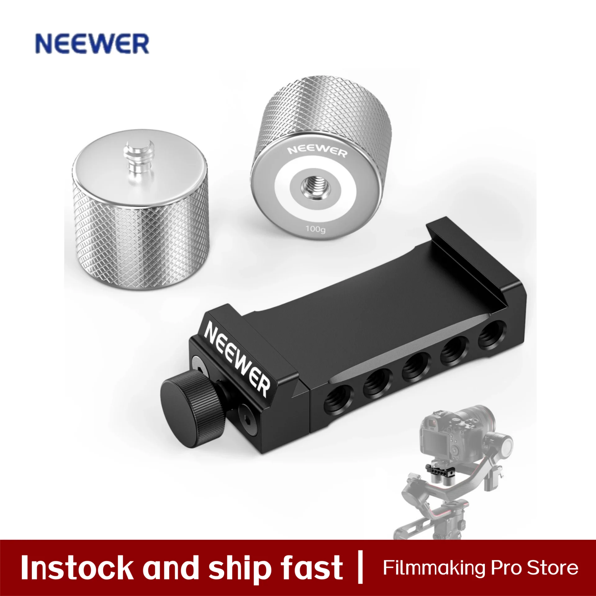 NEEWER Gimbal Counterweights and Clamp Kit For DJI Ronin RS4 Pro RS4 RS3 Pro RS3 RS2 RSC2 ZHIYUN Crane 2S 3S Weebill S