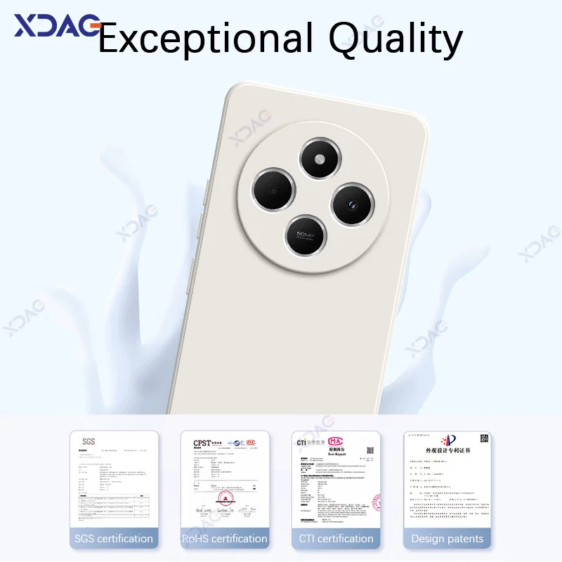 Original Mobile Phone Case for Xiaomi Redmi 14C 14R Redmi14C Redmi14R 5G Global 360 Soft Square Liquid Silicone Waterproof Cover