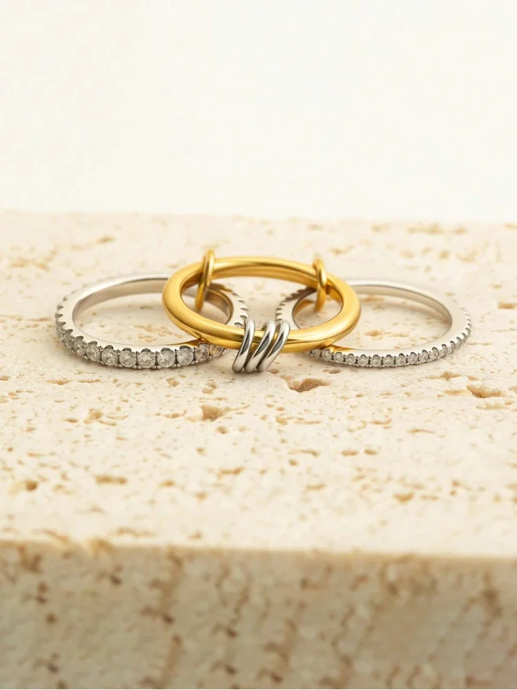 925 فضة فاخر متعدد المستويات من الزركون المتشابك للنساء الحياة اليومية موضة عالية الجودة غرامة مجوهرات #3