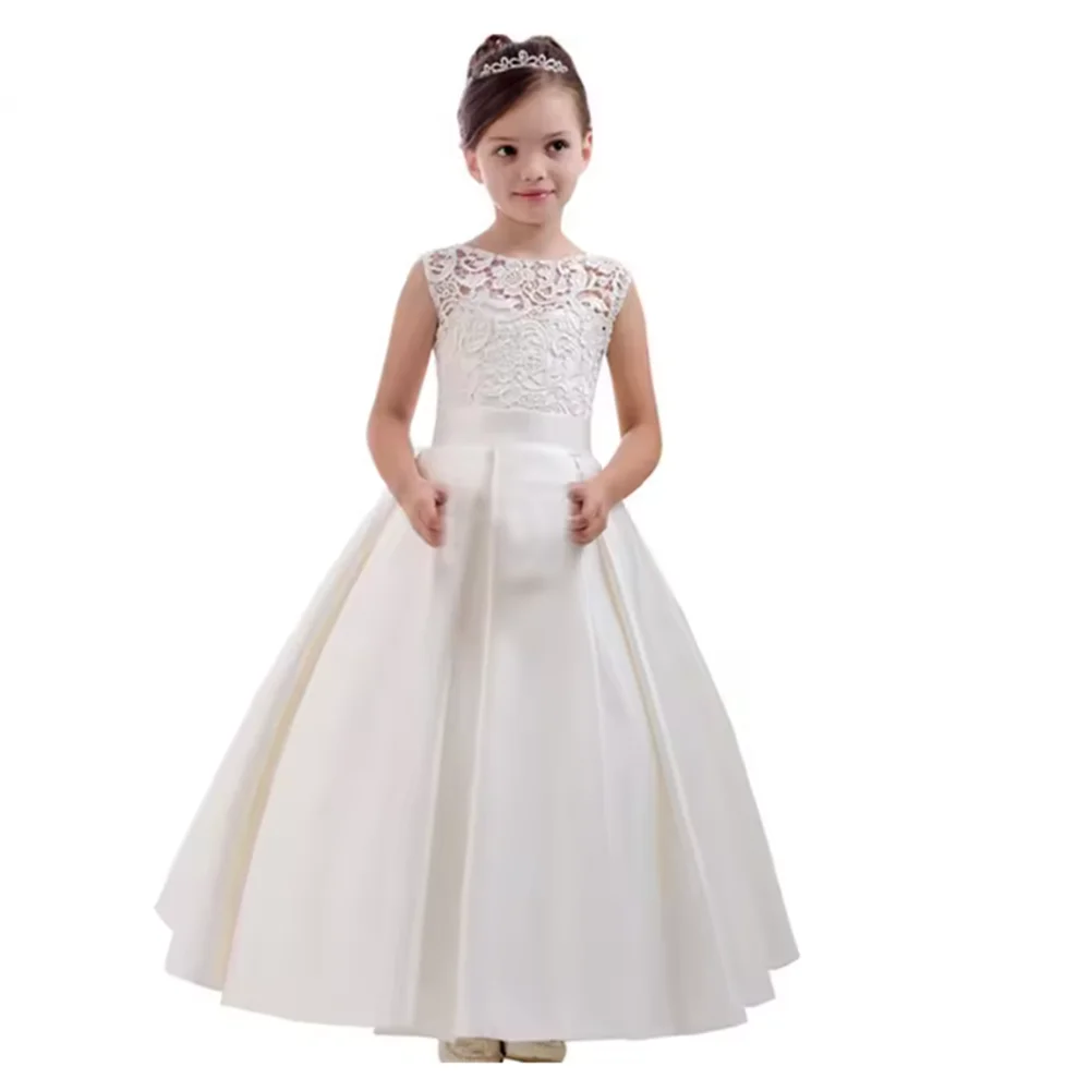 

Flower Girl Dresses Holy Communion Dress White Blue Tulle Pageant Dresses For Little Girls Ball Gown 12M-14Y