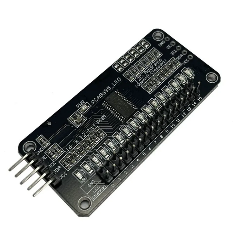 

16 Channel Servo Driver PCA9685 PWM Module I2C Control for Robotic Arm Multi Servo Control Arduino Raspberry Pi Project