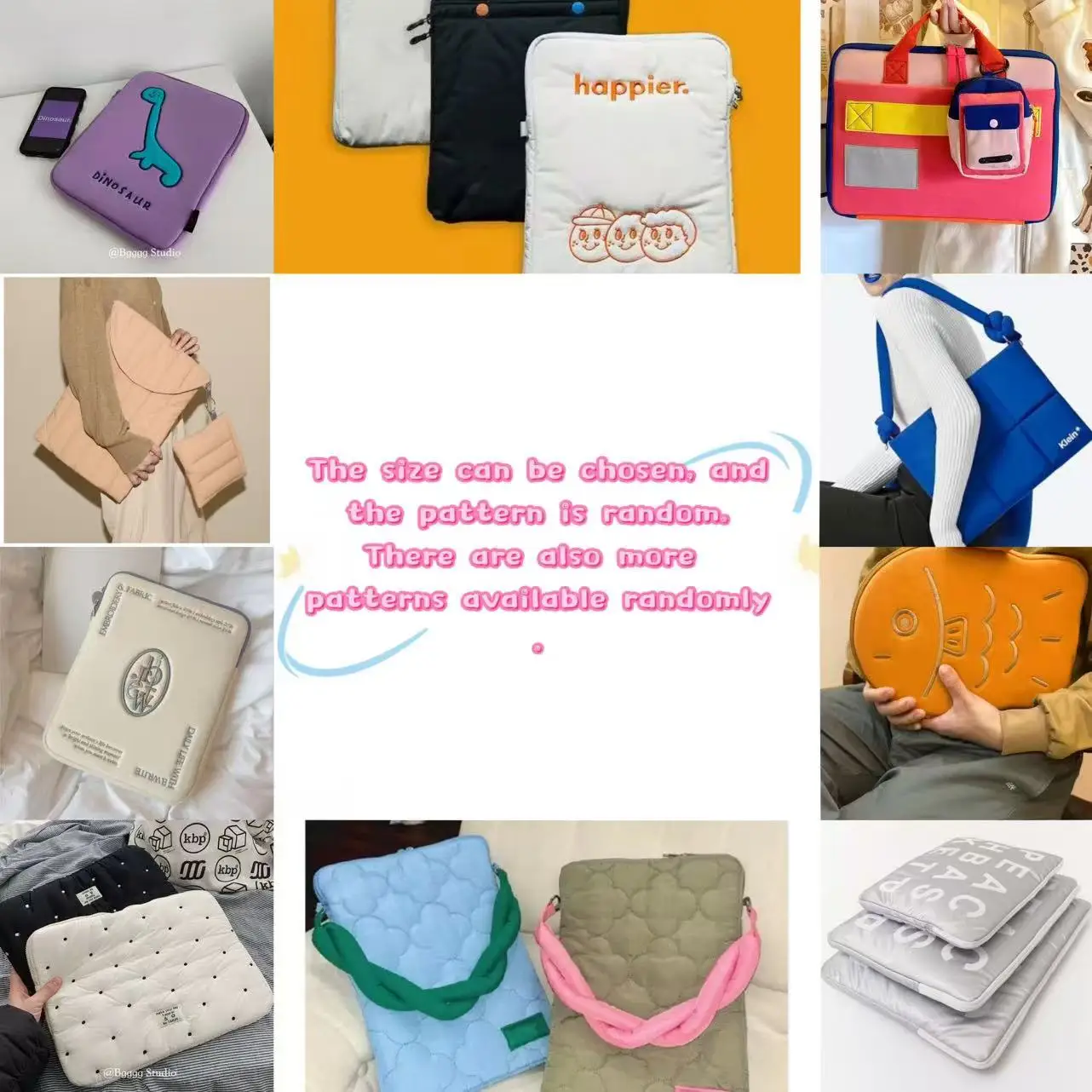 Ins Custodia per laptop carina Custodia per trasporto 11 12 13 14 15 15.6 16 pollici Cover per cartoni animati MacBook Air Accessori per iPad Borsa per computer da donna