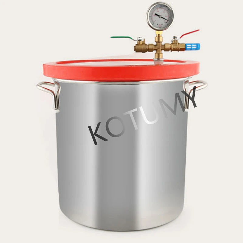 Stainless Steel Vacuum Pump Defoaming Bucket 1.5L 18L AB Glue Epoxy Resin Silicone Gypsum Vacuum Degassing Chamber Defoaming Bar