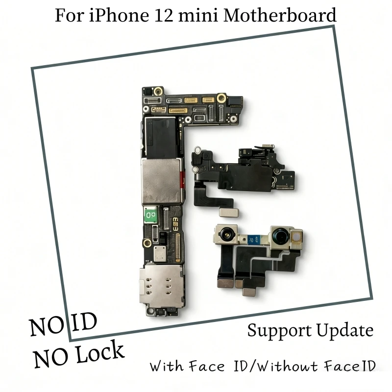 Unlocked Clean iCloud Logic Board For iPhone 12 Pro Max Motherboard Support Update For iPhone 12 mini With/No Face ID Mainboard
