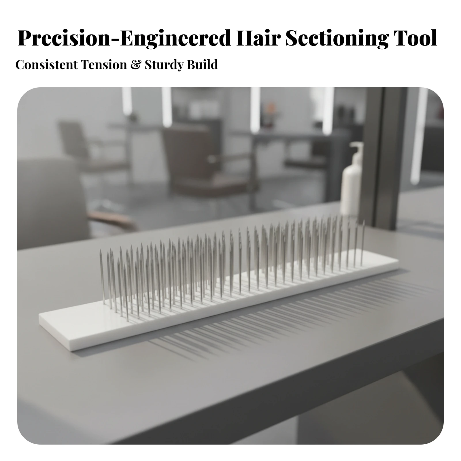 ウィッグスタイリング用具、先端が尖ったヘアピックボード、ウィッグ準備用具、サロンのスタイリストに最適な丈夫な作り。