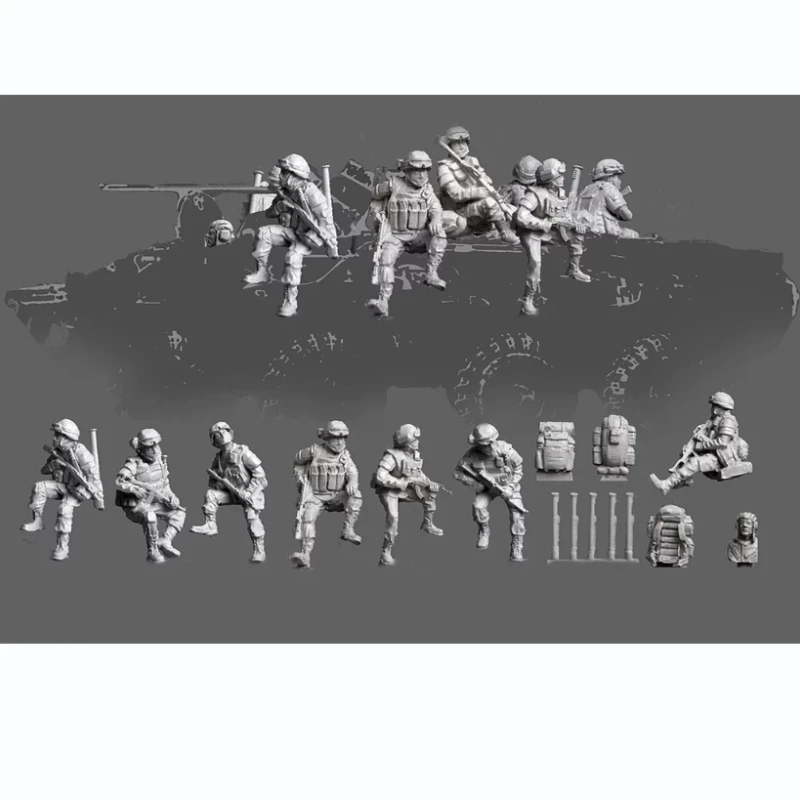 Модель из смолы в масштабе 1/72, фигурка GK,Troopers на APC, несобранная и Неокрашенная, бесплатная доставка