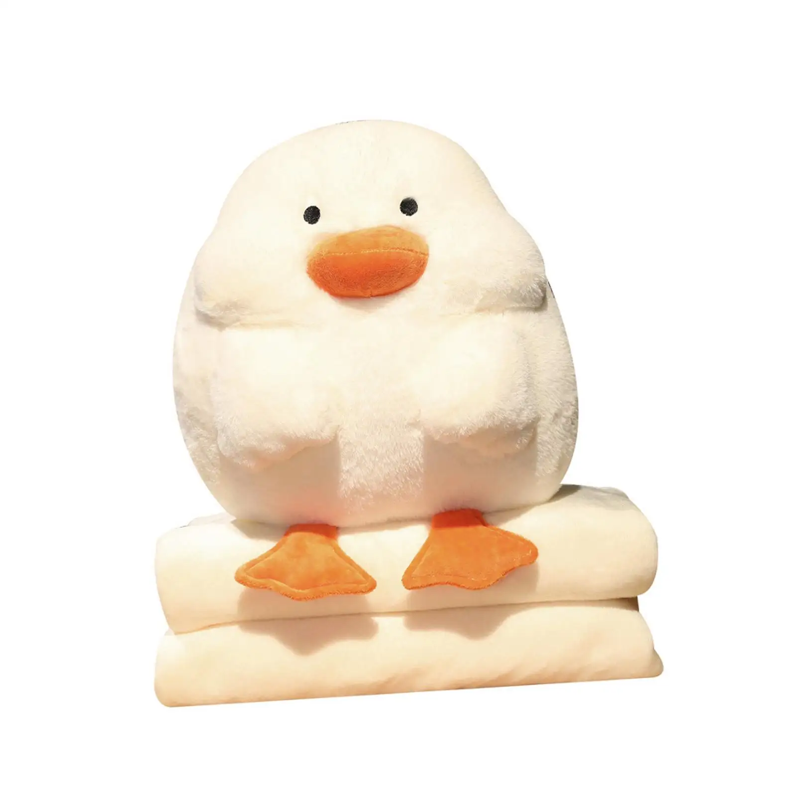 Duck Plush Pillow Pillow Stuffed Animal Toys Seat Cushion Soft with Blanket for Living Room Office Car Birthday Gifts