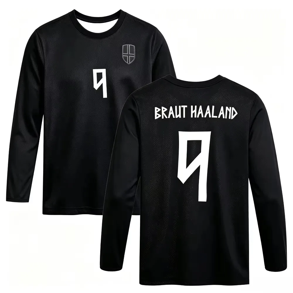 Men's breathable short sleeved T-shirt, Harland fan size 9 printed football top