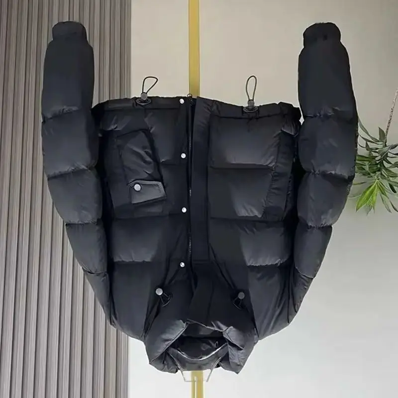 

2025 New Women's Short Down Jacket Stand Collar Korean Style Thick Warm Loose Cotton Coat Fashion Winter Puffer Outerwear Female