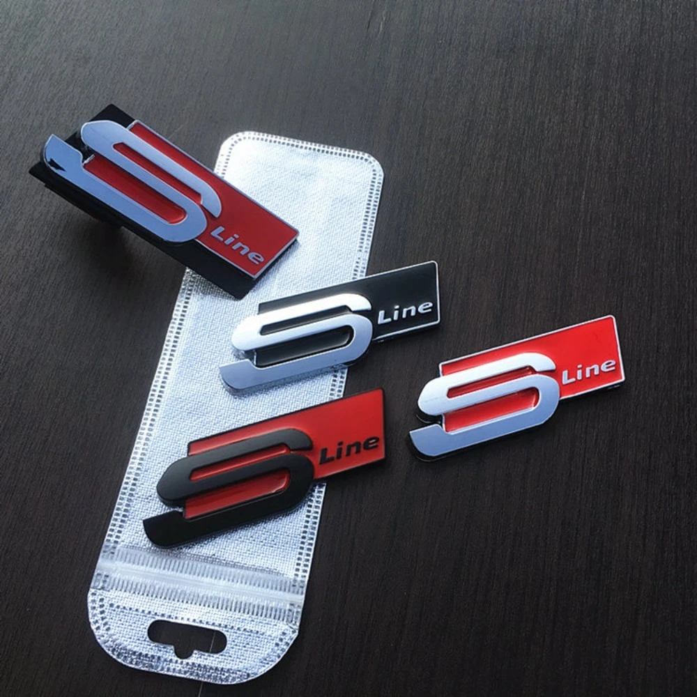 

1pcs Metal Car Badge Accessories Sline S Line Badge Decor Decal Sticker For Audi Sline A6 C7 S3 8V A5 F5 S4 S5 A3 A4 B8 B7 RS5