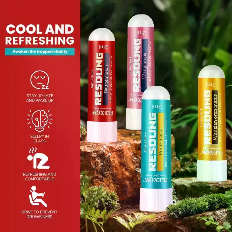 /JCS/4Pcs Nasal Stick Long Lasting Effect Refreshing Stick Plant Essential Oil Ingredients Nasal Inhalation Cooling Oil